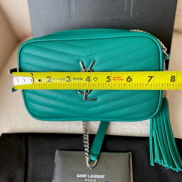 Saint Laurent Mini Lou Bag in “Green Field” color - Picture 14 of 14